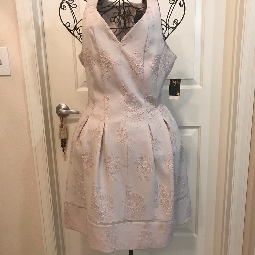Taylor Brand Embroidered Dress